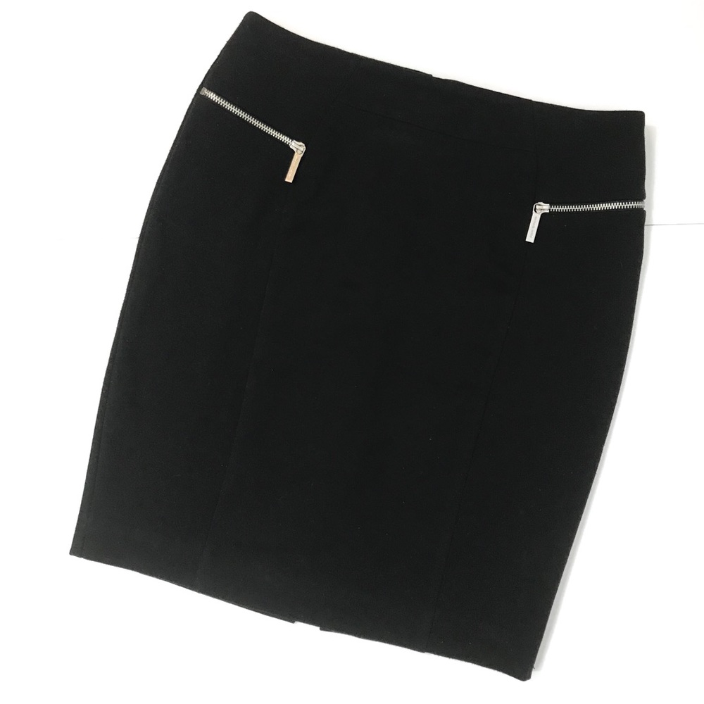 Michael Kors Zippered Midi Pencil Skirt Black [CW]